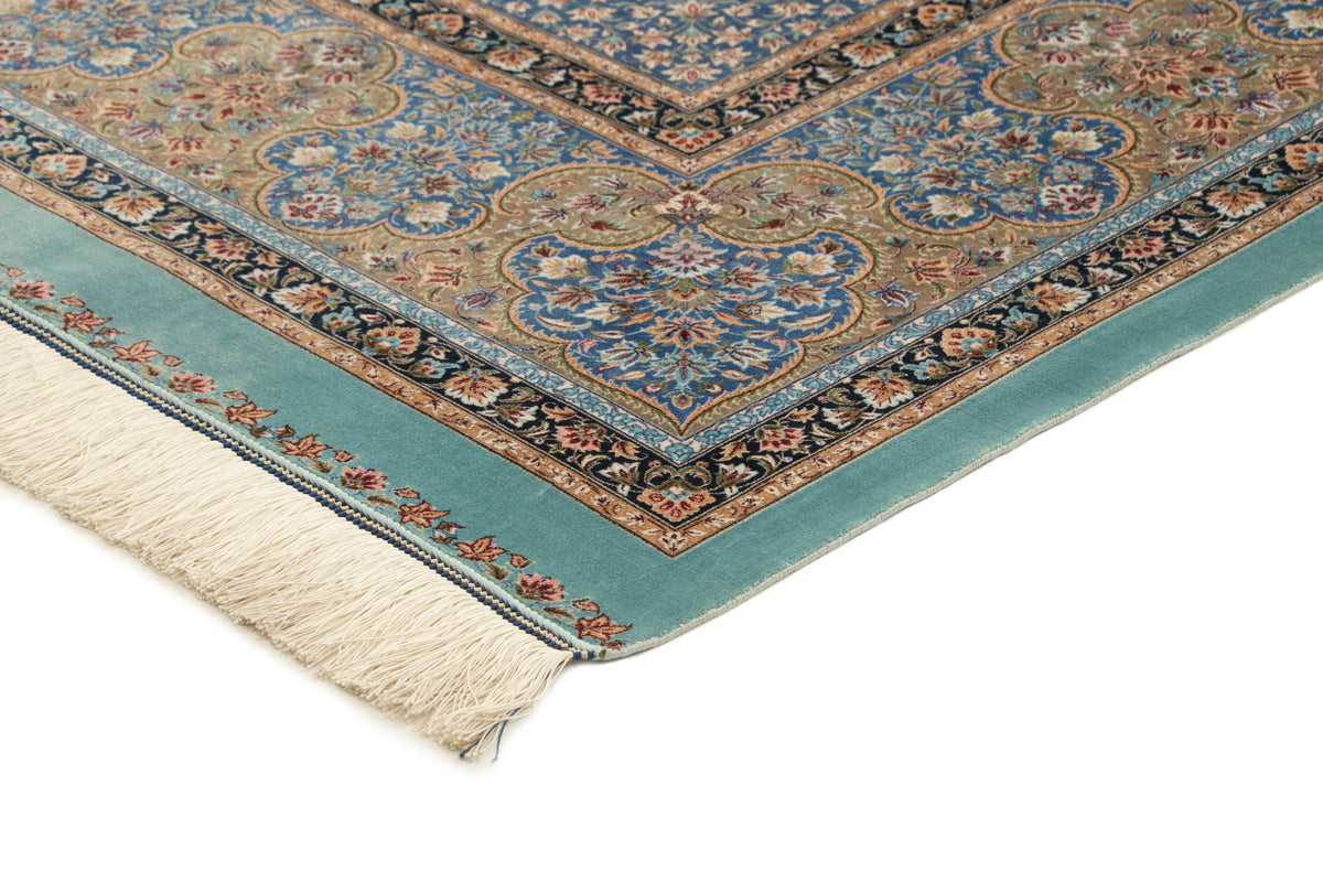 Rechteck Teppich Ghom Design in Blau von Hadorn™ - Lifestyle Image