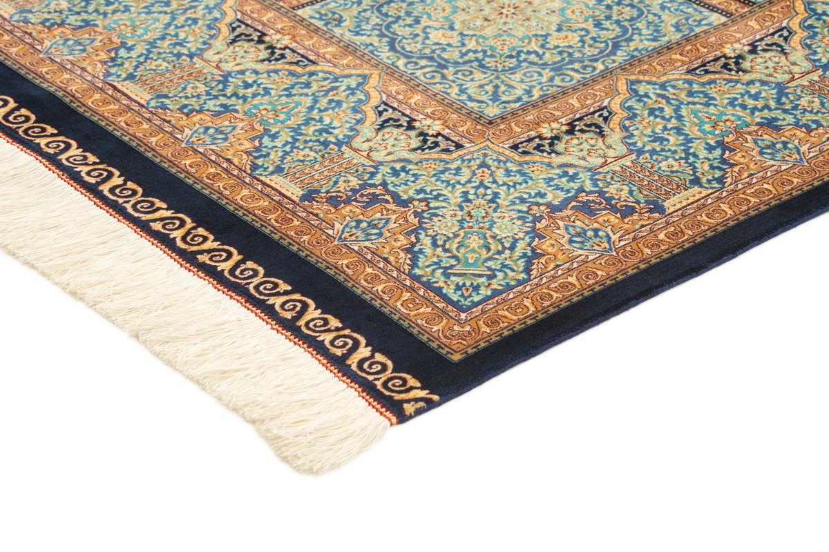 Rechteck Teppich Ghom Design in Blau von Hadorn™ - Lifestyle Image