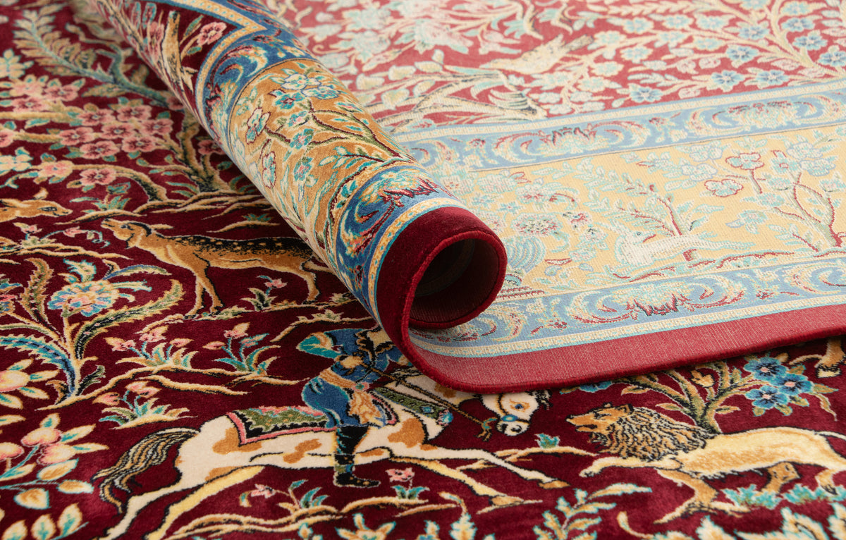 Rechteck Teppich Ghom Design in Rot von Hadorn™ - Lifestyle Image