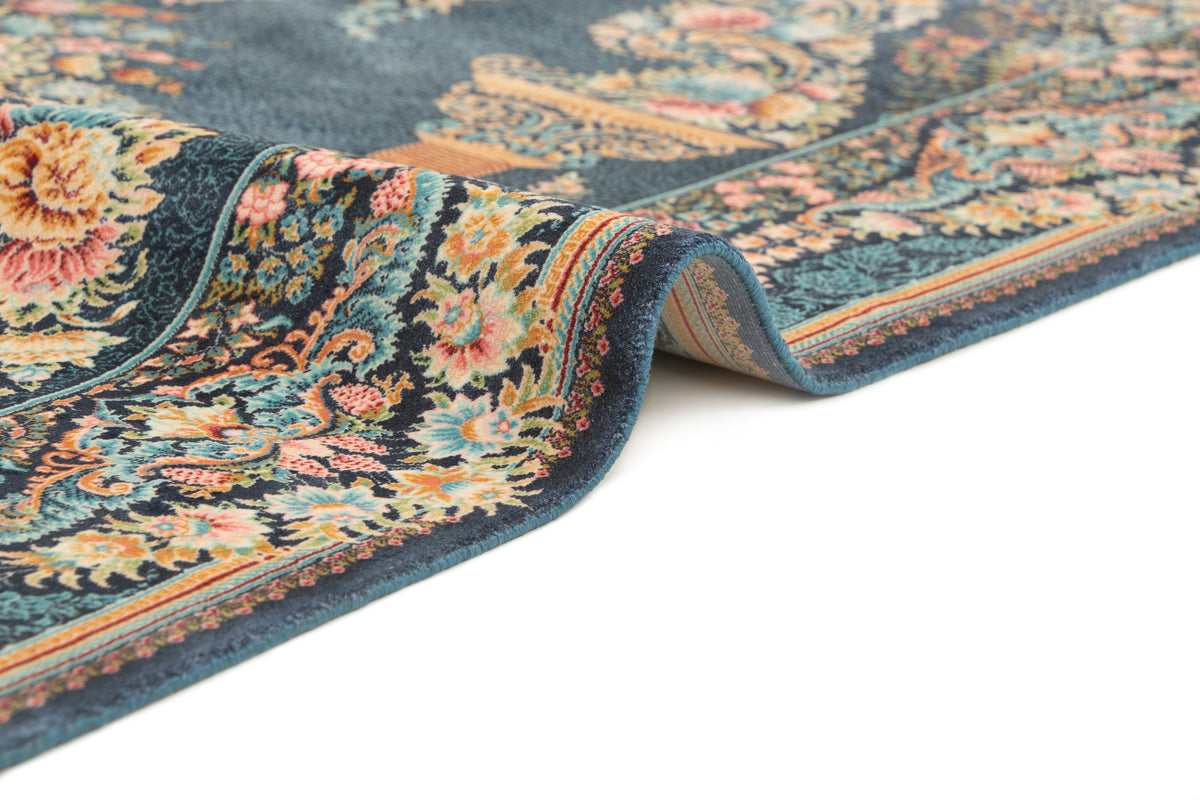 Rechteck Teppich Ghom Design in Dunkelblau von Hadorn™ - Lifestyle Image