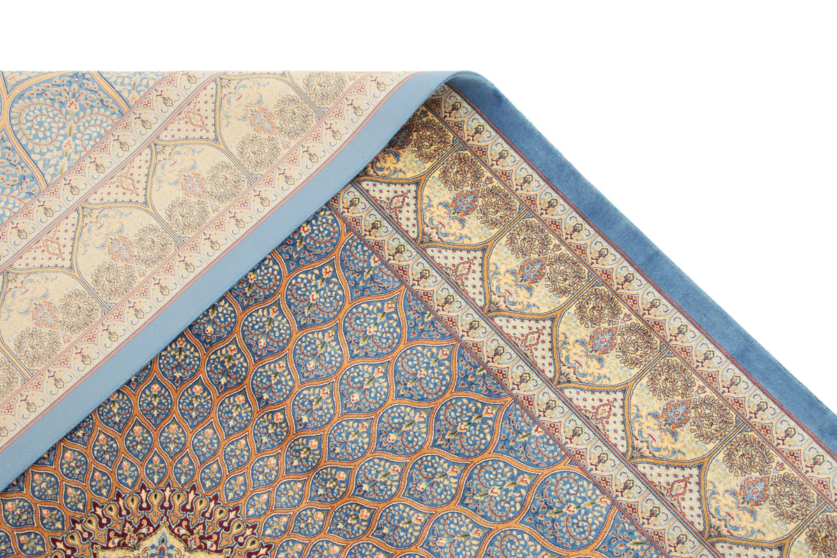 Rechteck Teppich Ghom Design in Blau von Hadorn™ - Lifestyle Image