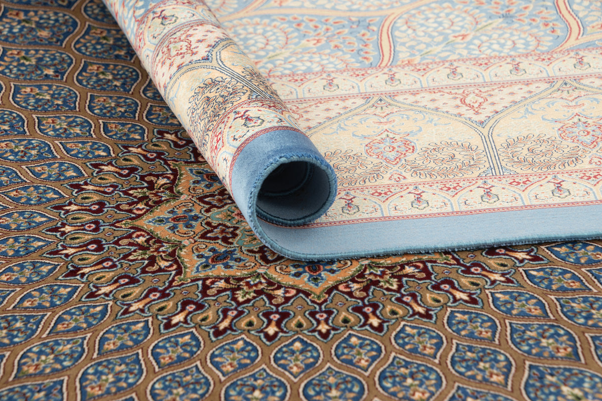 Rechteck Teppich Ghom Design in Blau von Hadorn™ - Lifestyle Image