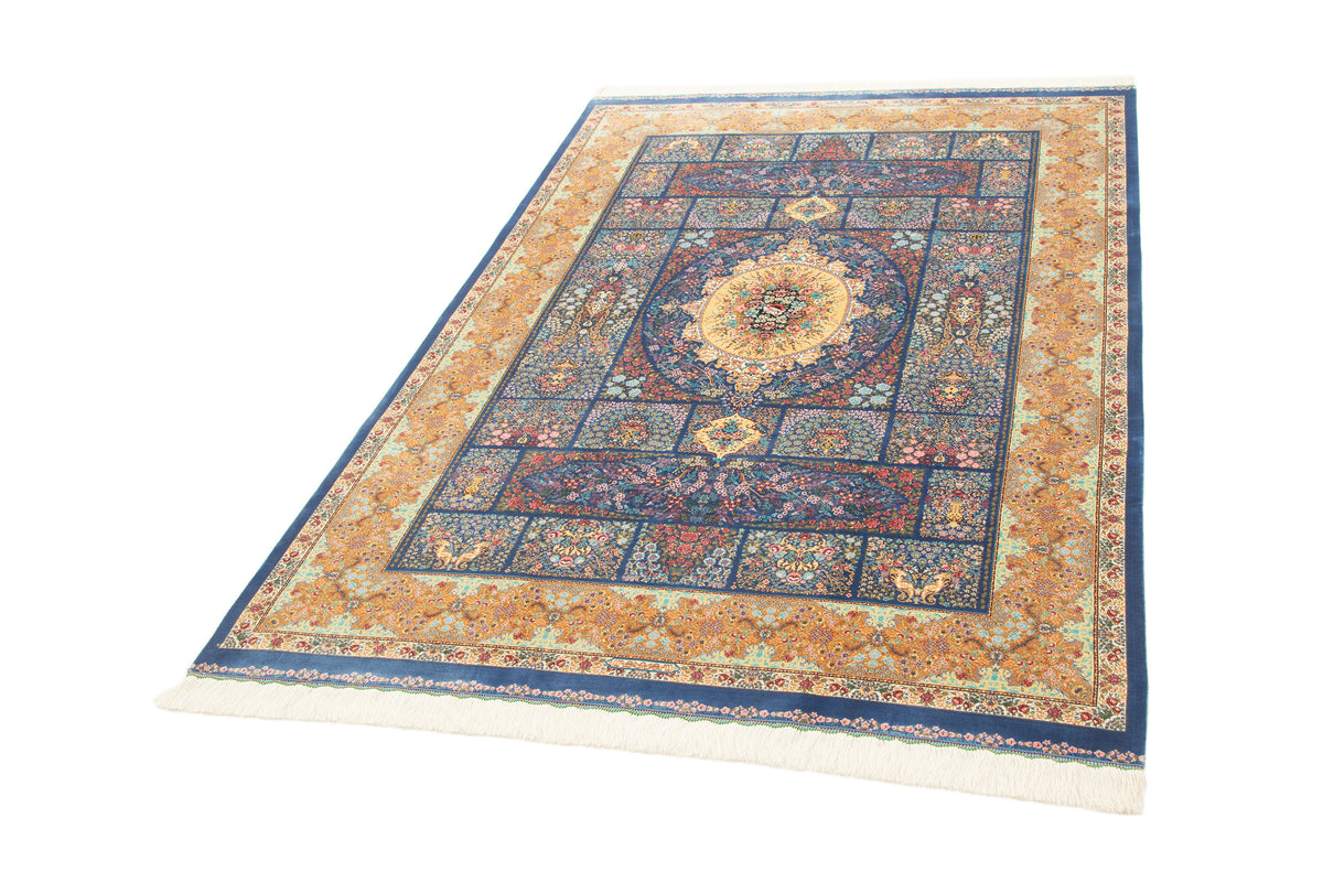 Rechteck Teppich Ghom Design in Blau von Hadorn™ - Lifestyle Image