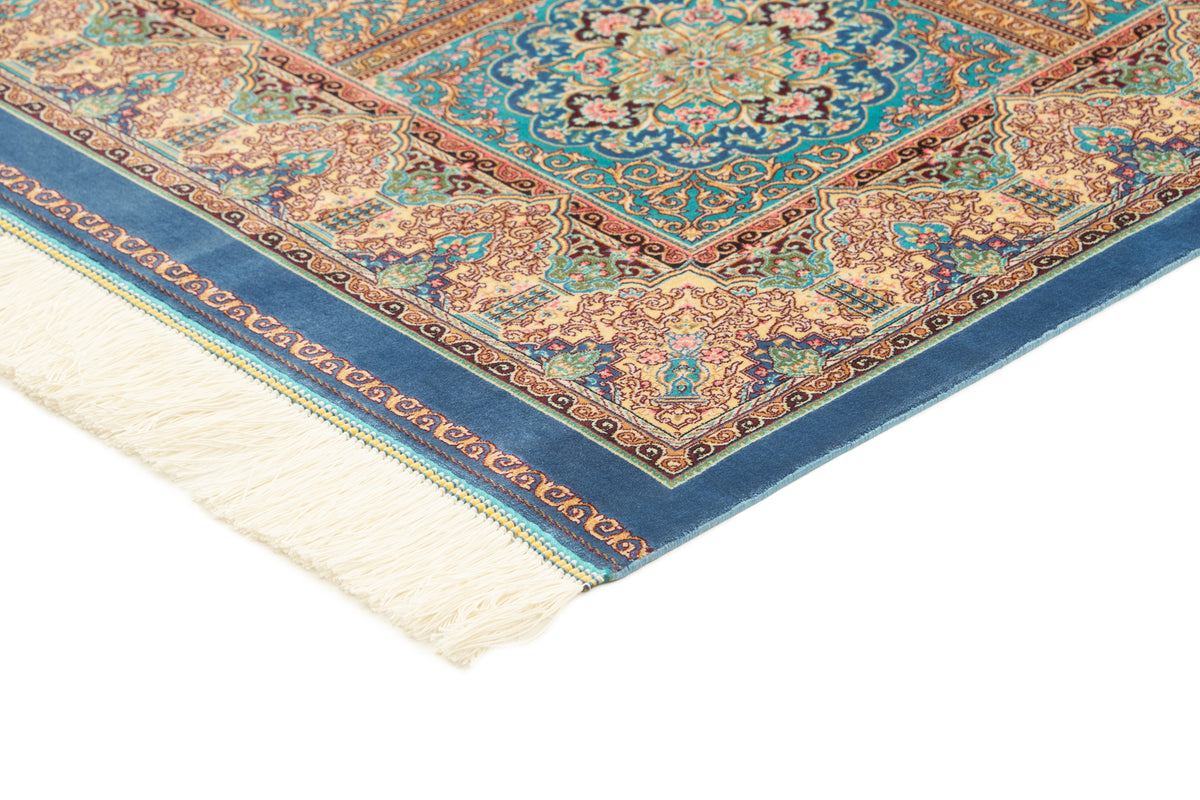 Rechteck Teppich Ghom Design in Blau von Hadorn™ - Lifestyle Image
