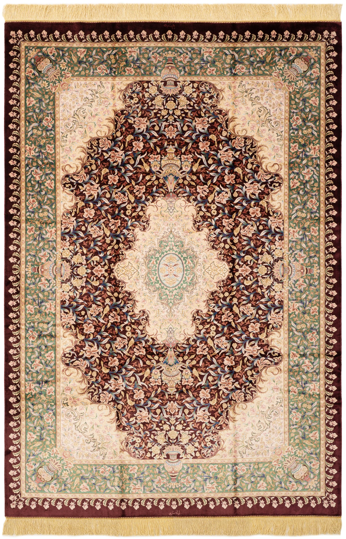 Rechteck Teppich Ghom Design in Beige von Hadorn™ - Lifestyle Image