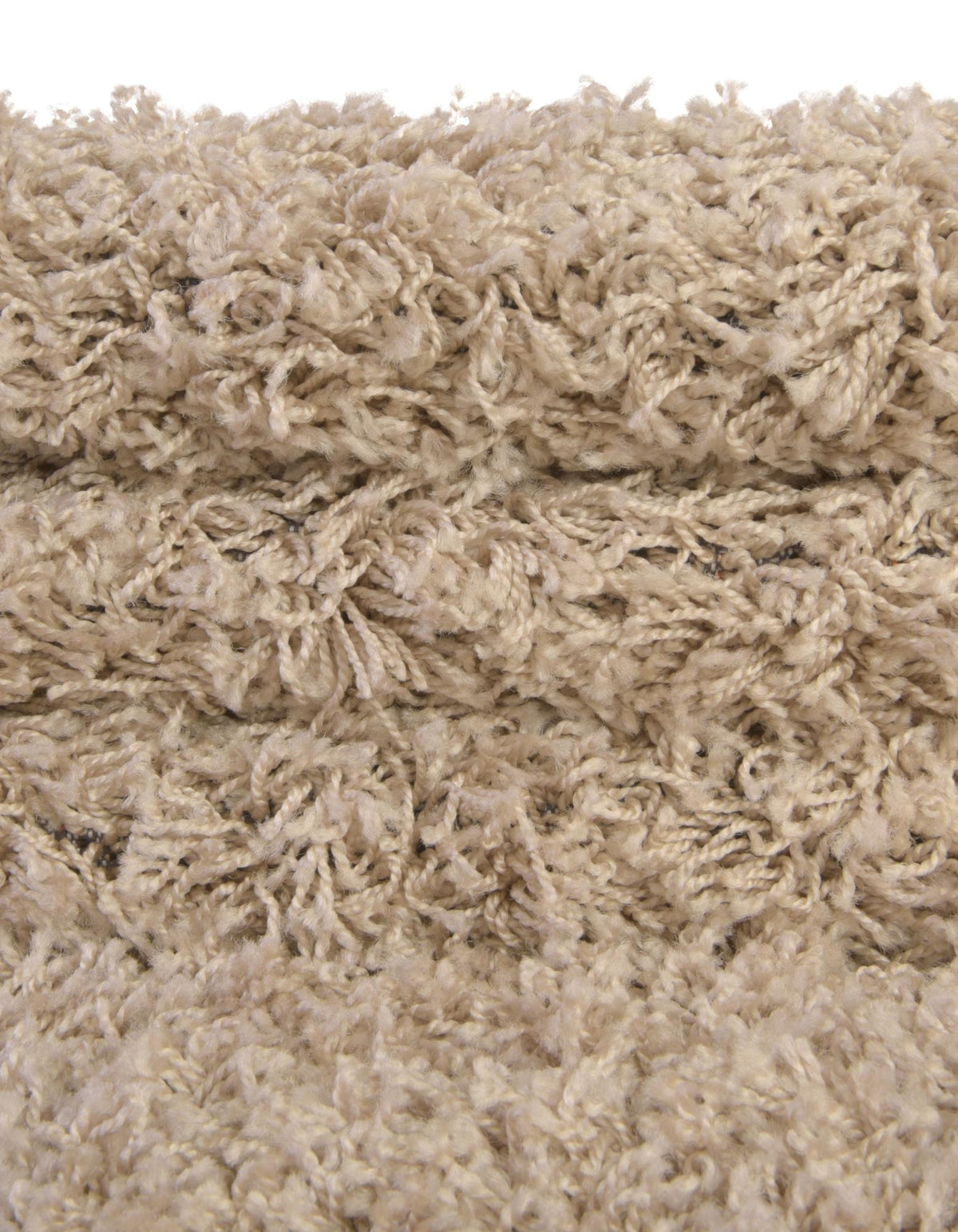 Quadratisch Hochflorteppich Solid Shag in Taupe von Hadorn™ - Lifestyle Image