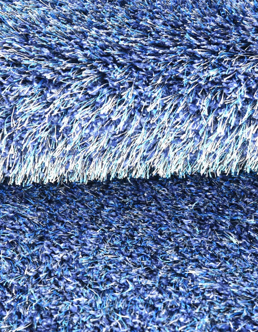 Quadratisch Hochflorteppich Luxe Solid Shag in Blau von Hadorn™ - Lifestyle Image