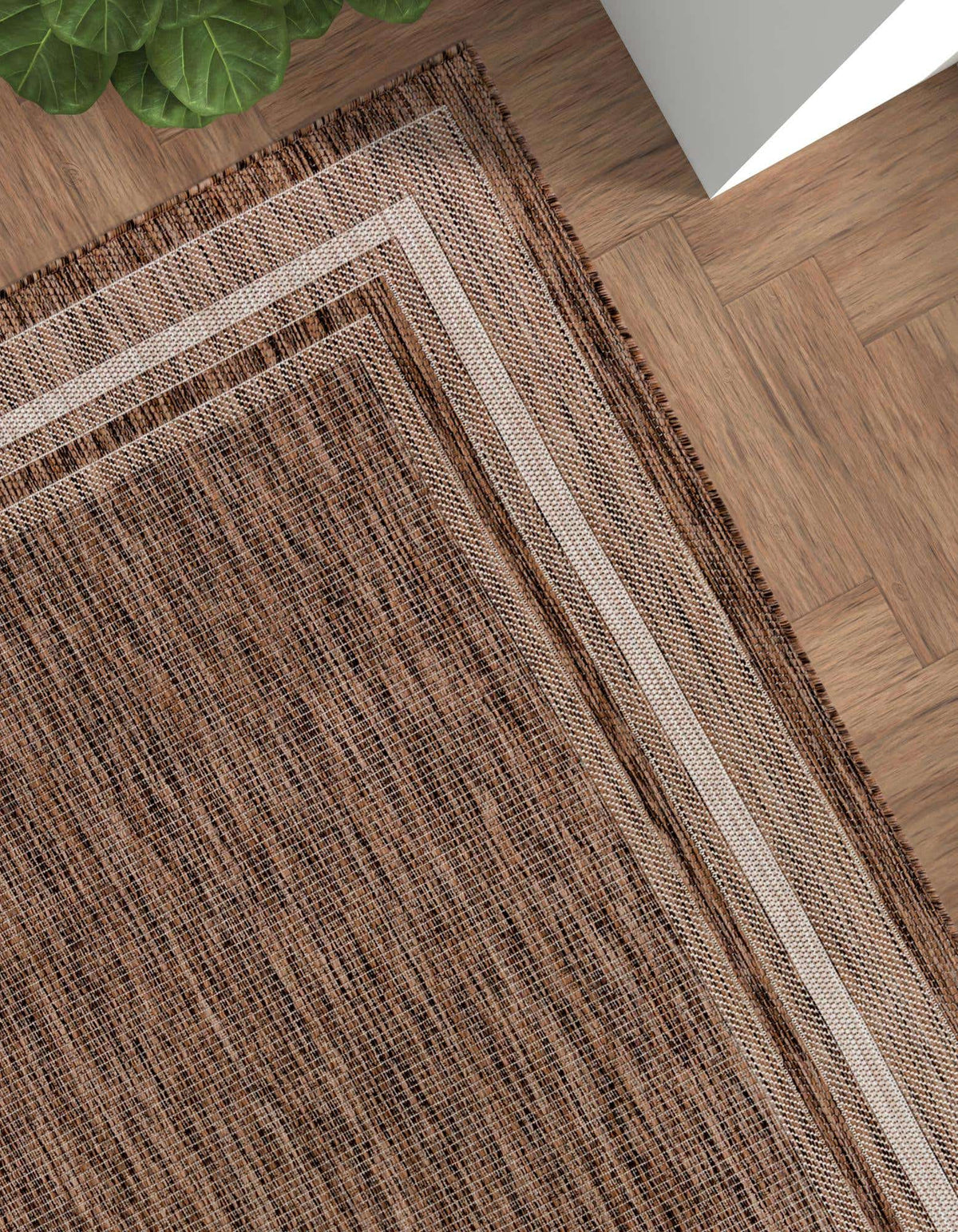 Rechteck Outdoor Teppich Tulum Outdoor in Braun von Hadorn™ - Lifestyle Image