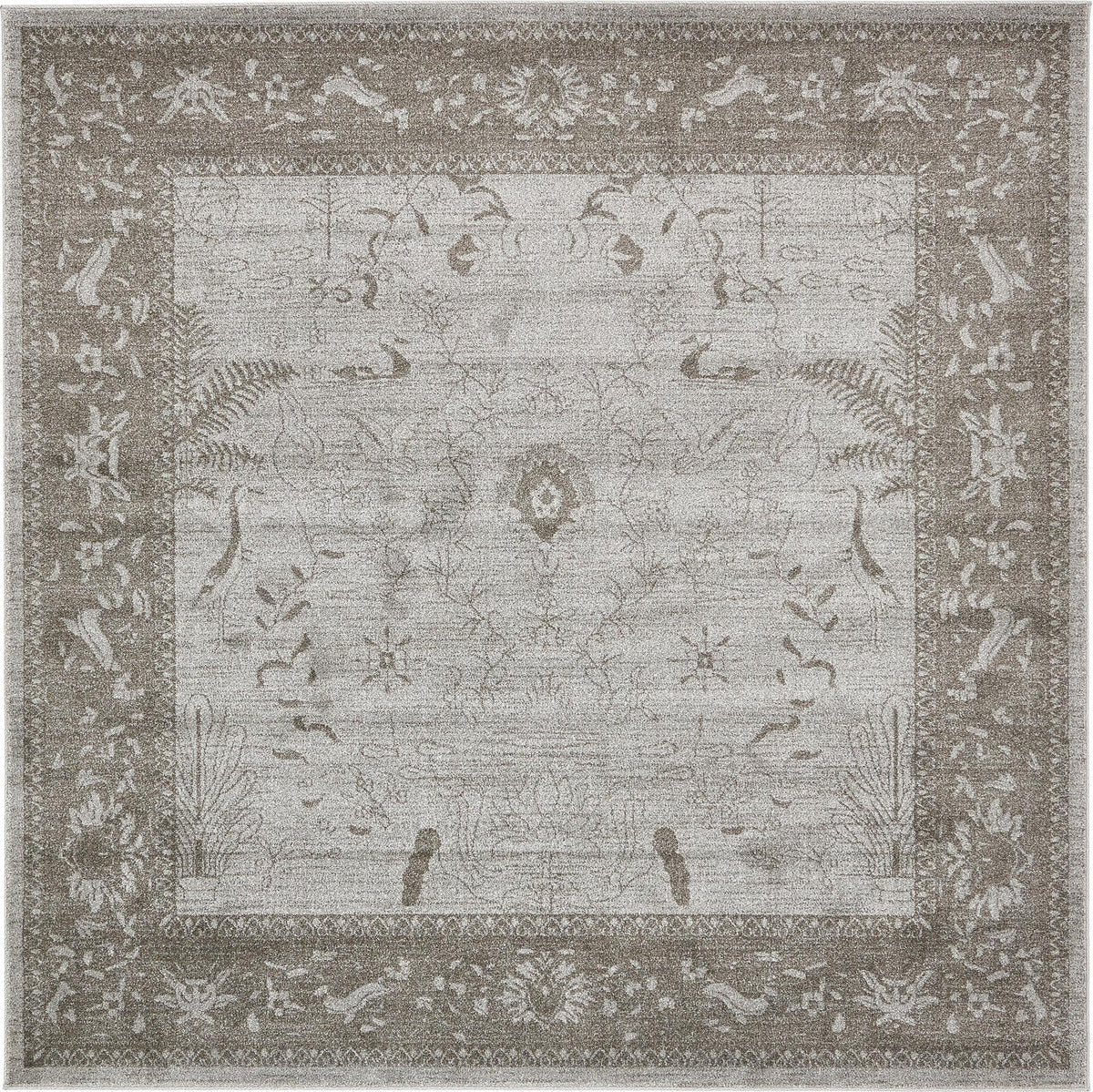 Quadratisch Teppich Vista in Hellgrau von Hadorn™ - Lifestyle Image