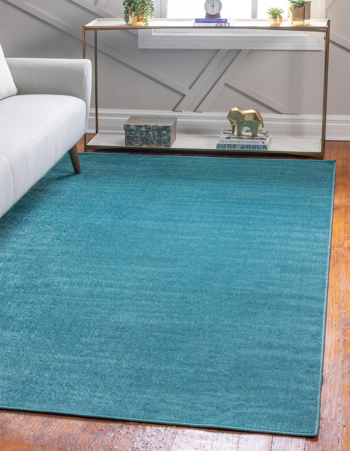 Rechteck Teppich Tribeca in Türkis von Hadorn™ - Lifestyle Image