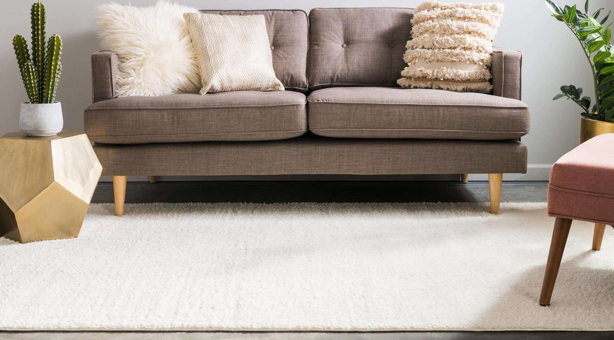 Quadratisch Teppich Luzern in Weiss von Hadorn™ - Lifestyle Image