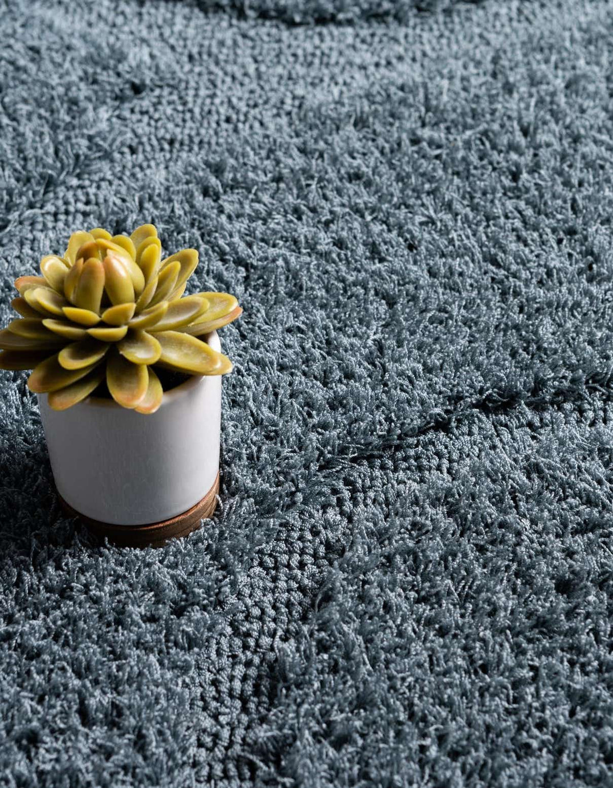 Rechteck Hochflorteppich Floral Shag in Blau von Hadorn™ - Lifestyle Image