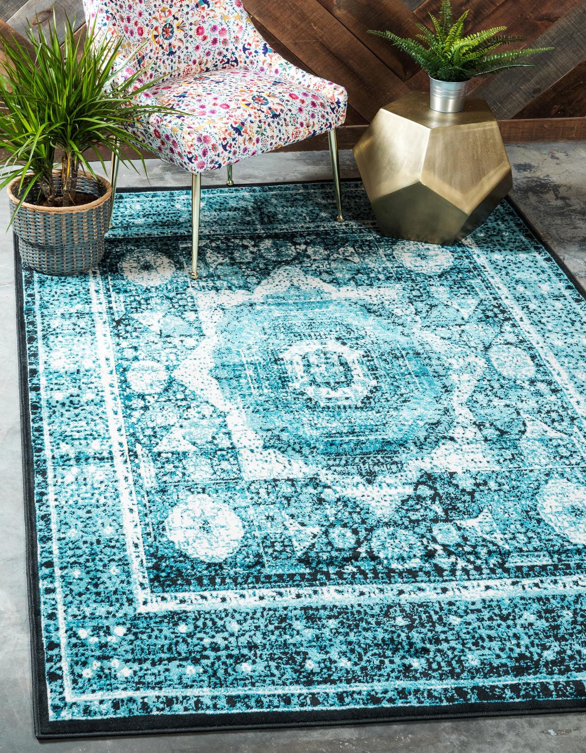 Rechteck Teppich Istanbul in Blau von Hadorn™ - Lifestyle Image