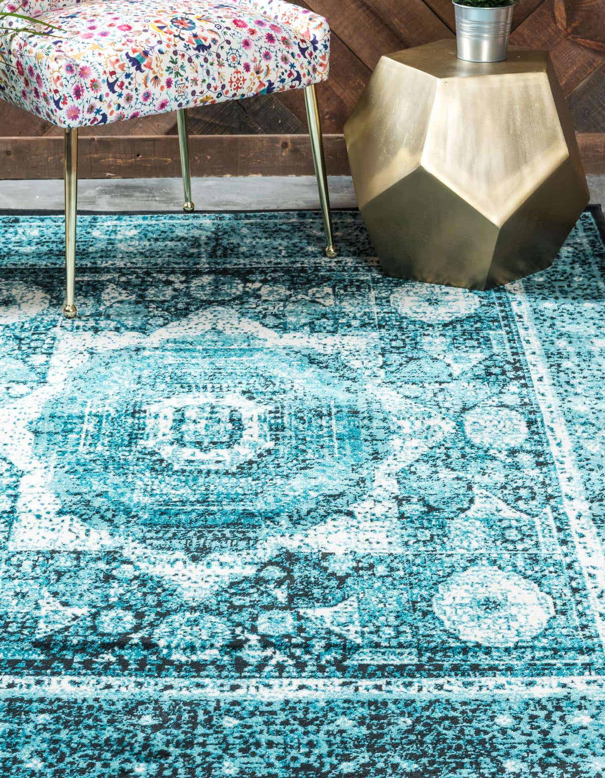 Rechteck Teppich Istanbul in Blau von Hadorn™ - Lifestyle Image