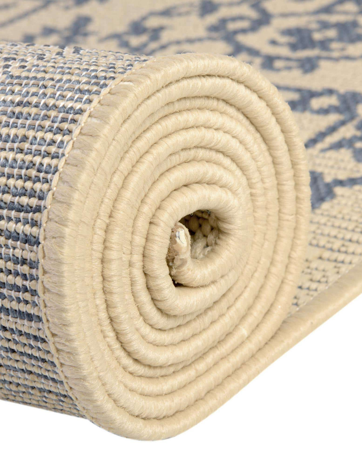 Rechteck Outdoor Teppich Outdoor Botanical in Beige und Blau von Hadorn™ - Lifestyle Image