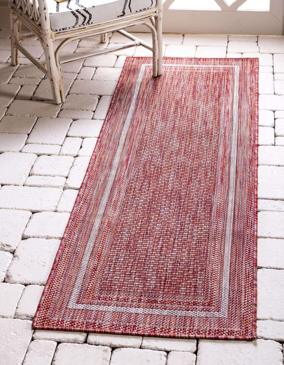Läufer Outdoor Teppich Tulum Outdoor in Rostrot von Hadorn™ - Lifestyle Image