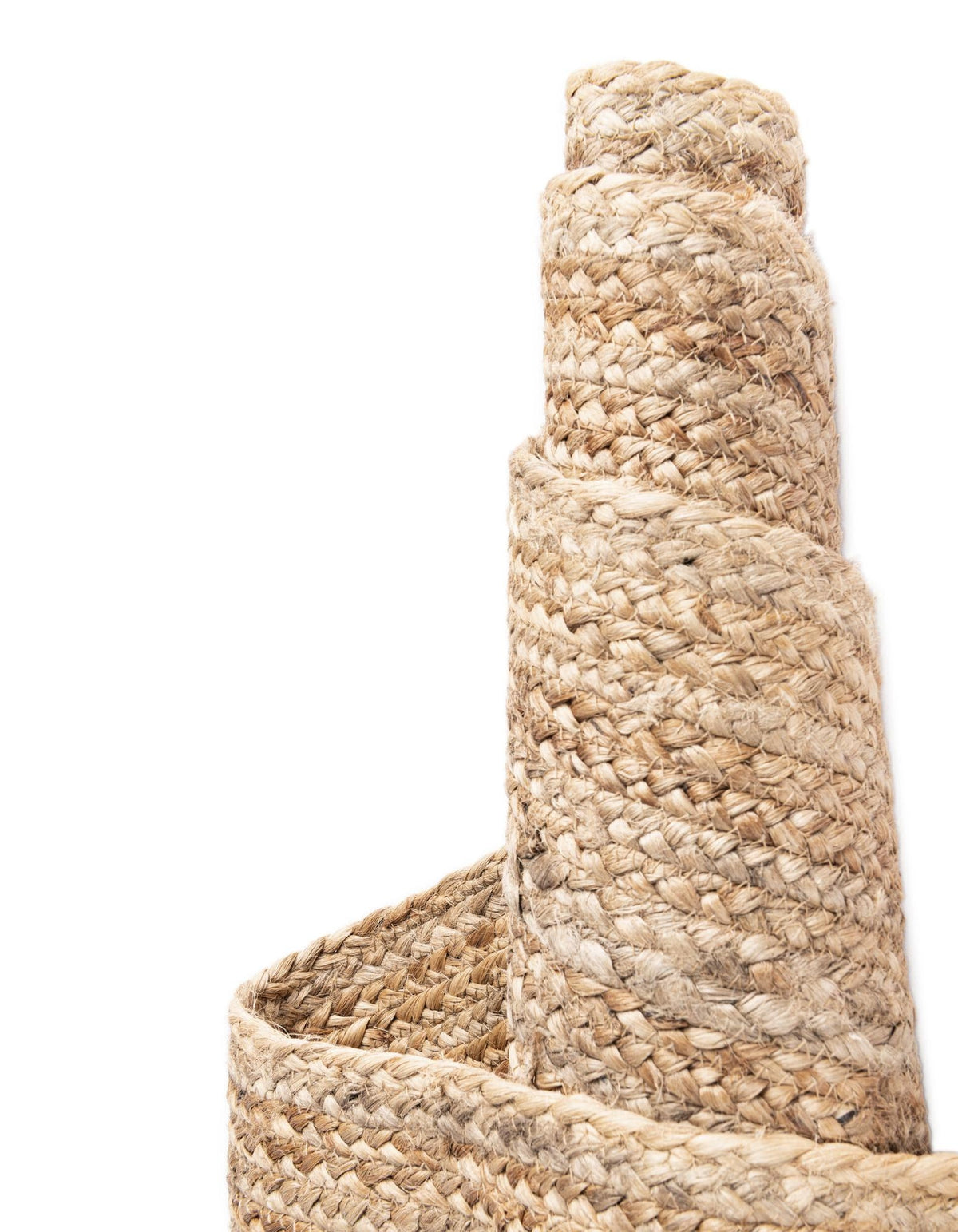 Rechteck Teppich Braided Jute in Natürlich von Hadorn™ - Lifestyle Image