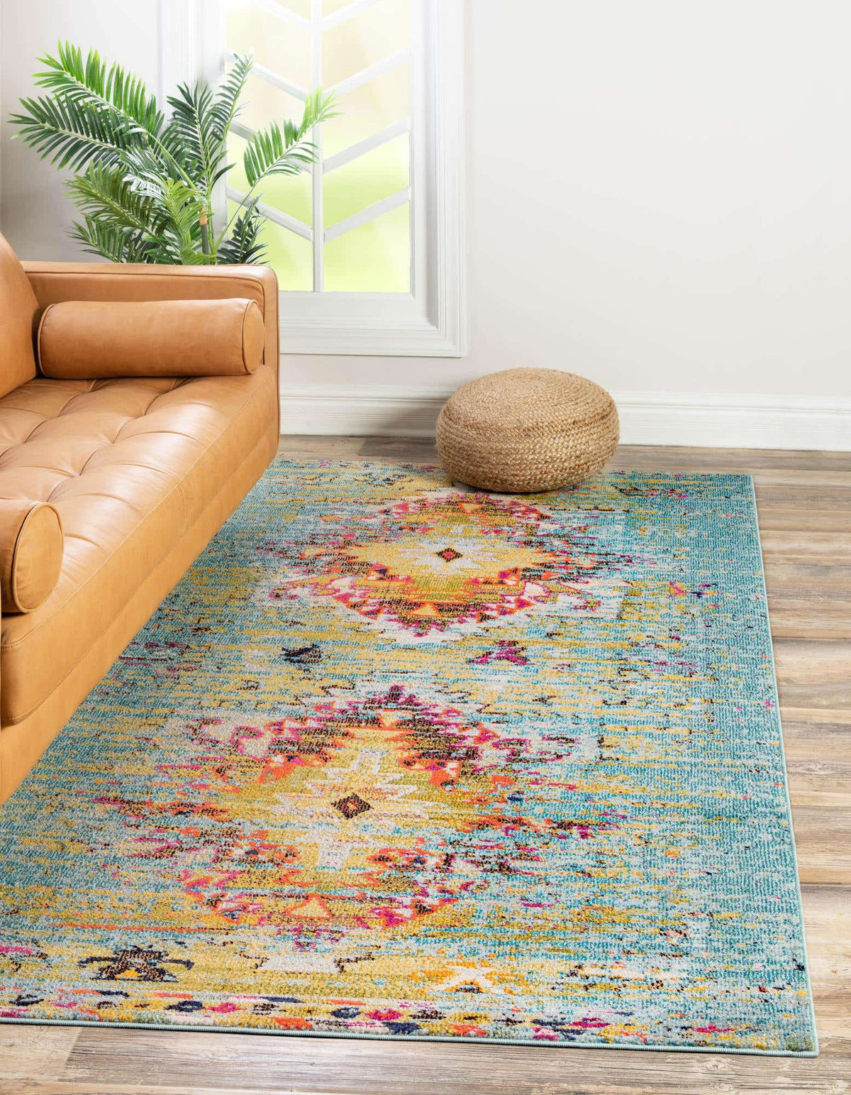 Rechteck Teppich Arte in Türkis von Hadorn™ - Lifestyle Image