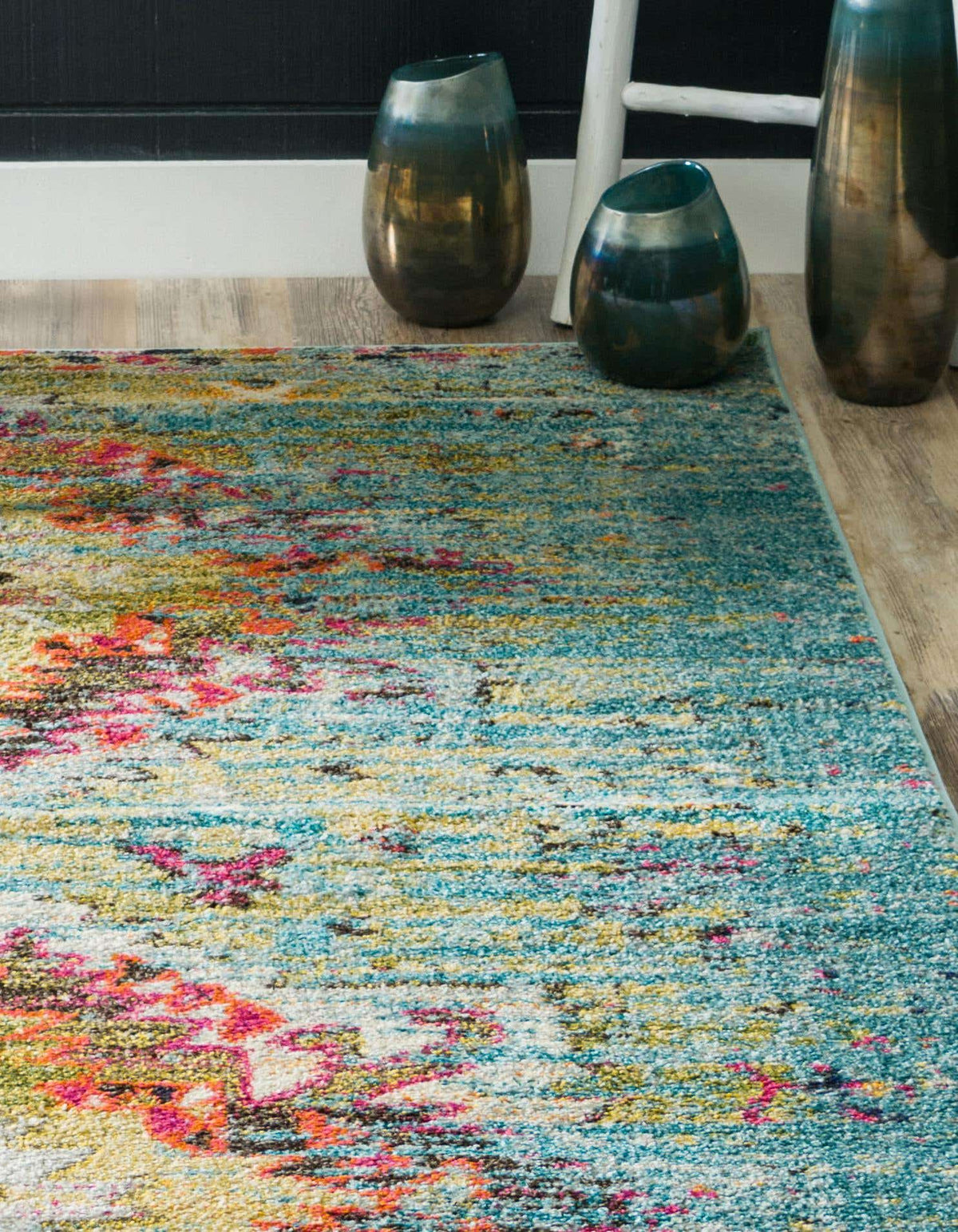 Rechteck Teppich Arte in Türkis von Hadorn™ - Lifestyle Image