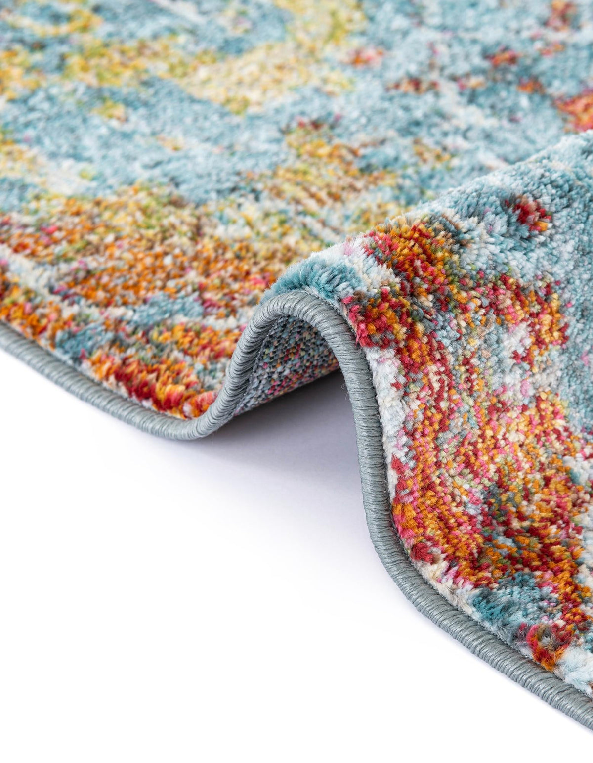 Rund Teppich Havana in Blau von Hadorn™ - Lifestyle Image