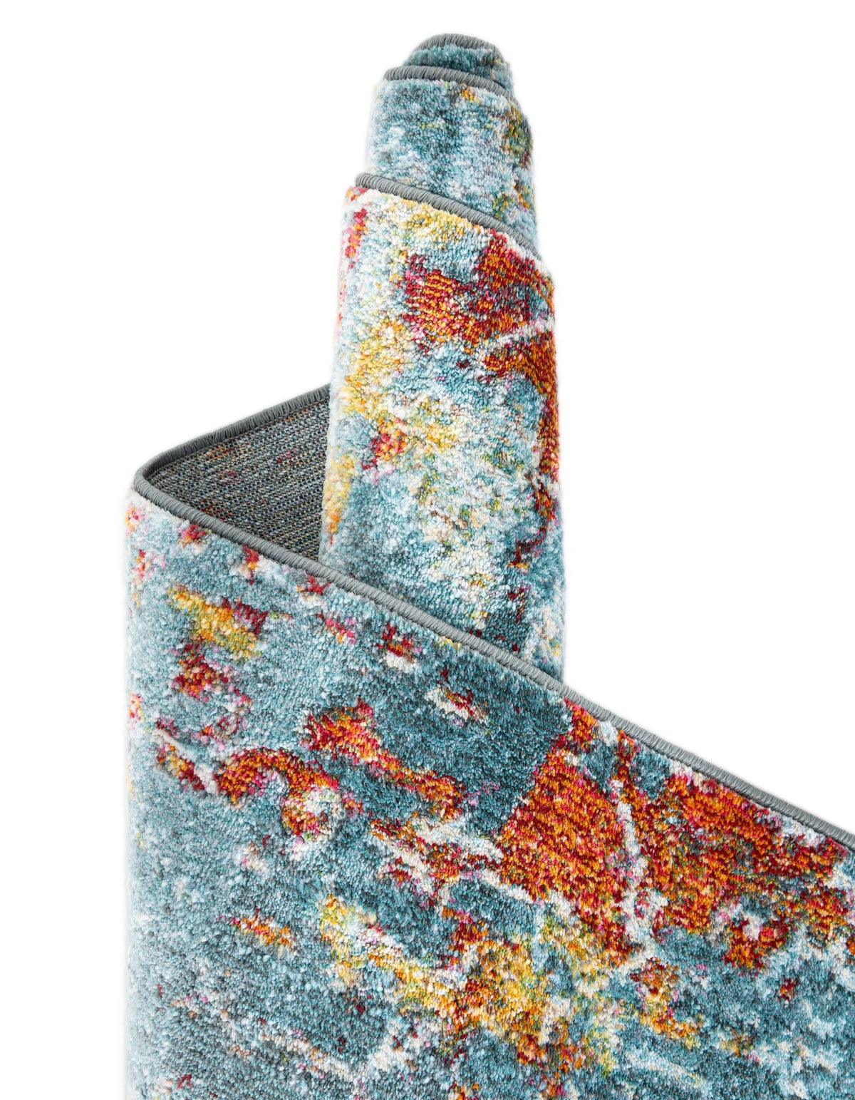 Rund Teppich Havana in Blau von Hadorn™ - Lifestyle Image
