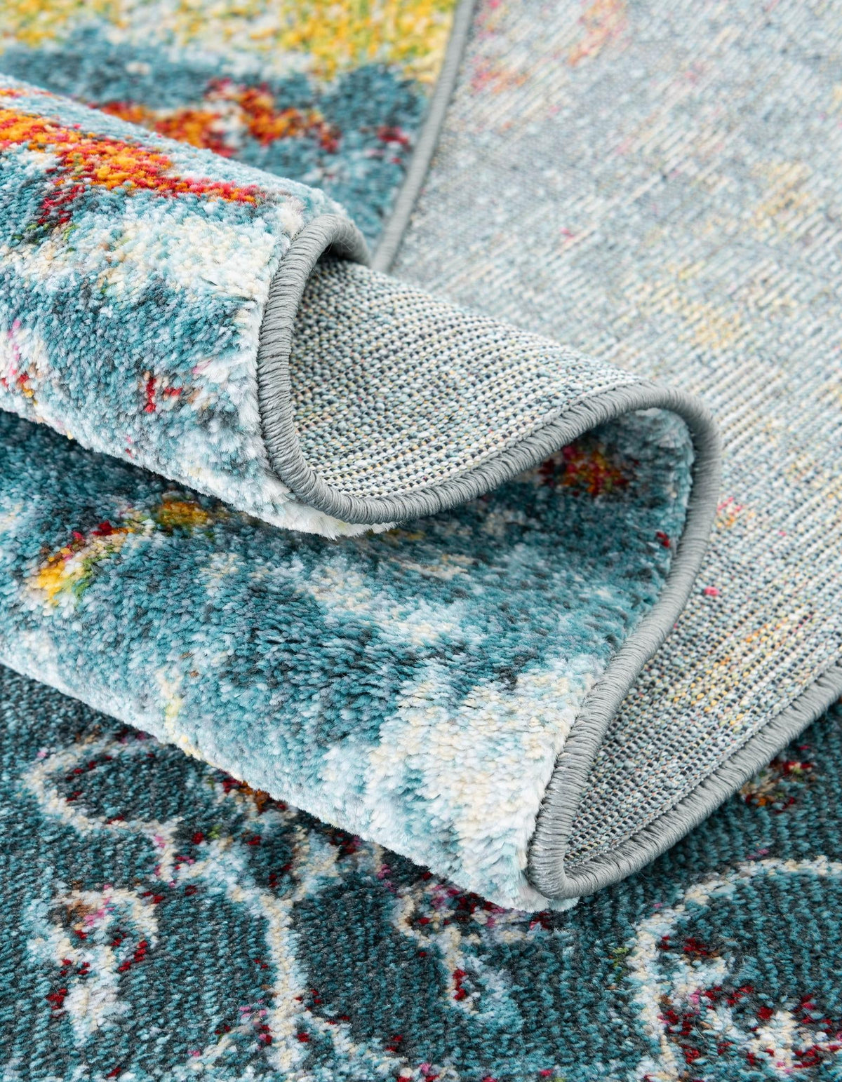 Rund Teppich Havana in Blau von Hadorn™ - Lifestyle Image
