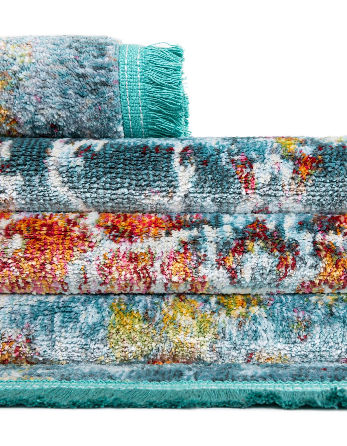 Rund Teppich Havana in Blau von Hadorn™ - Lifestyle Image