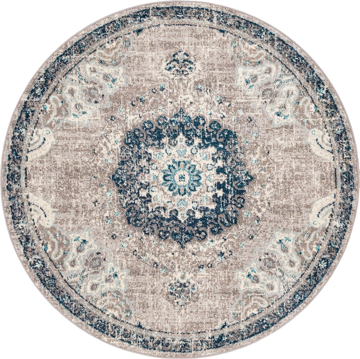 Rund Teppich Carrington in Grau von Hadorn™ - Lifestyle Image