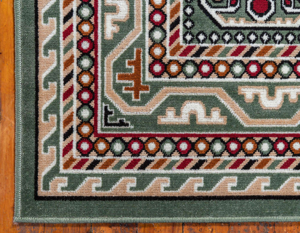 Rechteck Teppich Gharajeh in Grün von Hadorn™ - Lifestyle Image