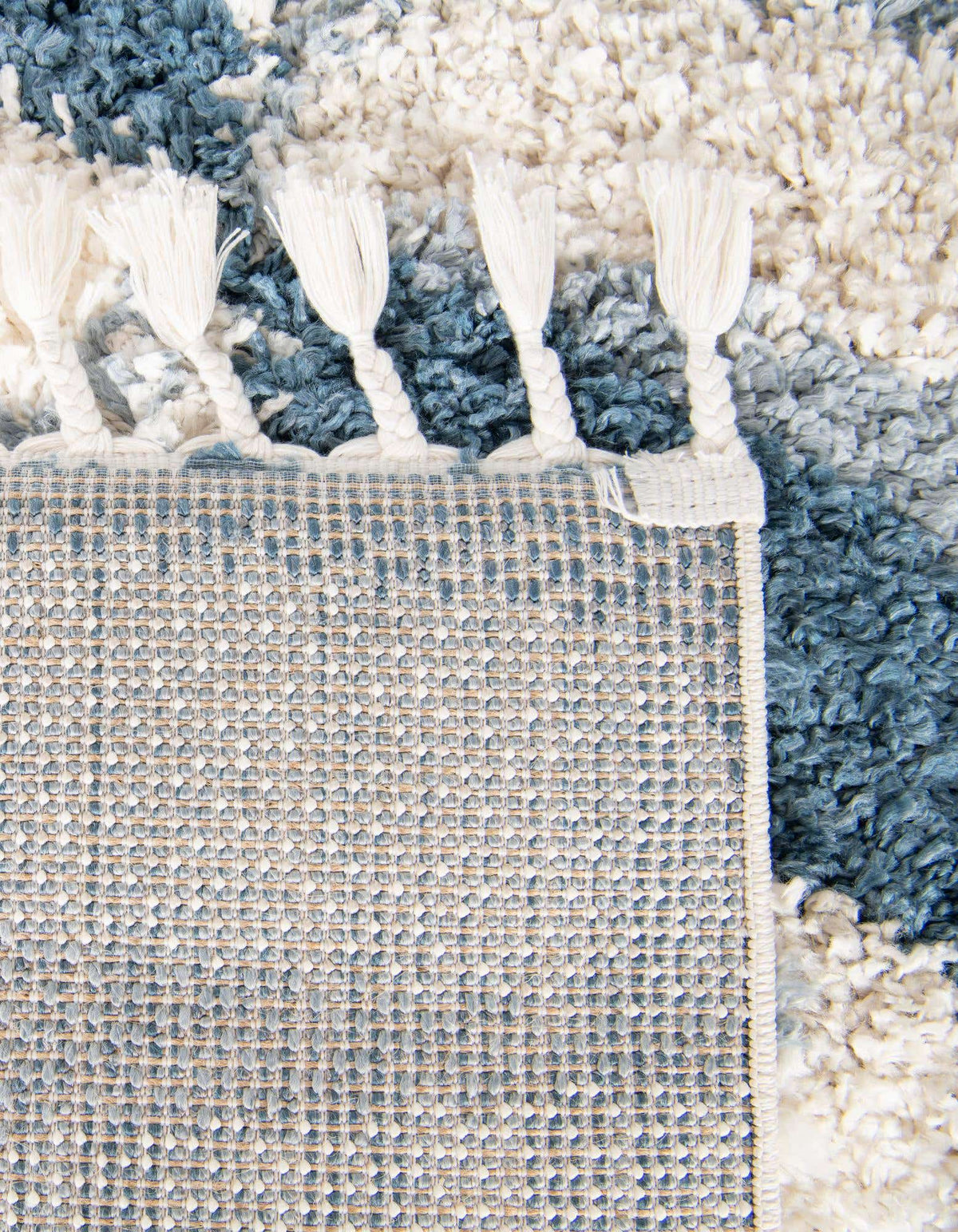 Rechteck Hochflorteppich Lagom Shag in Blau von Hadorn™ - Lifestyle Image