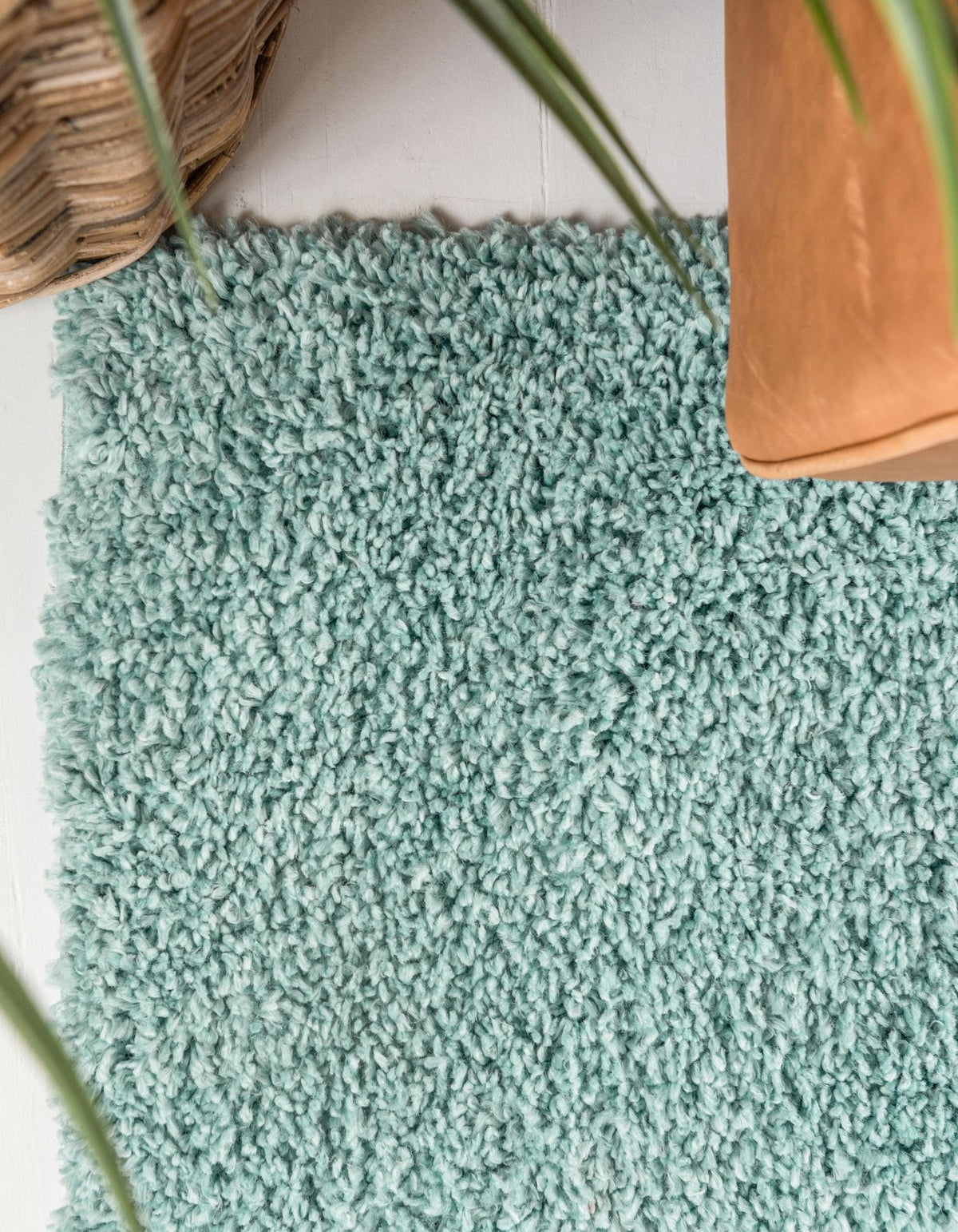 Rechteck Hochflorteppich Zermatt Shag in Aqua von Hadorn™ - Lifestyle Image