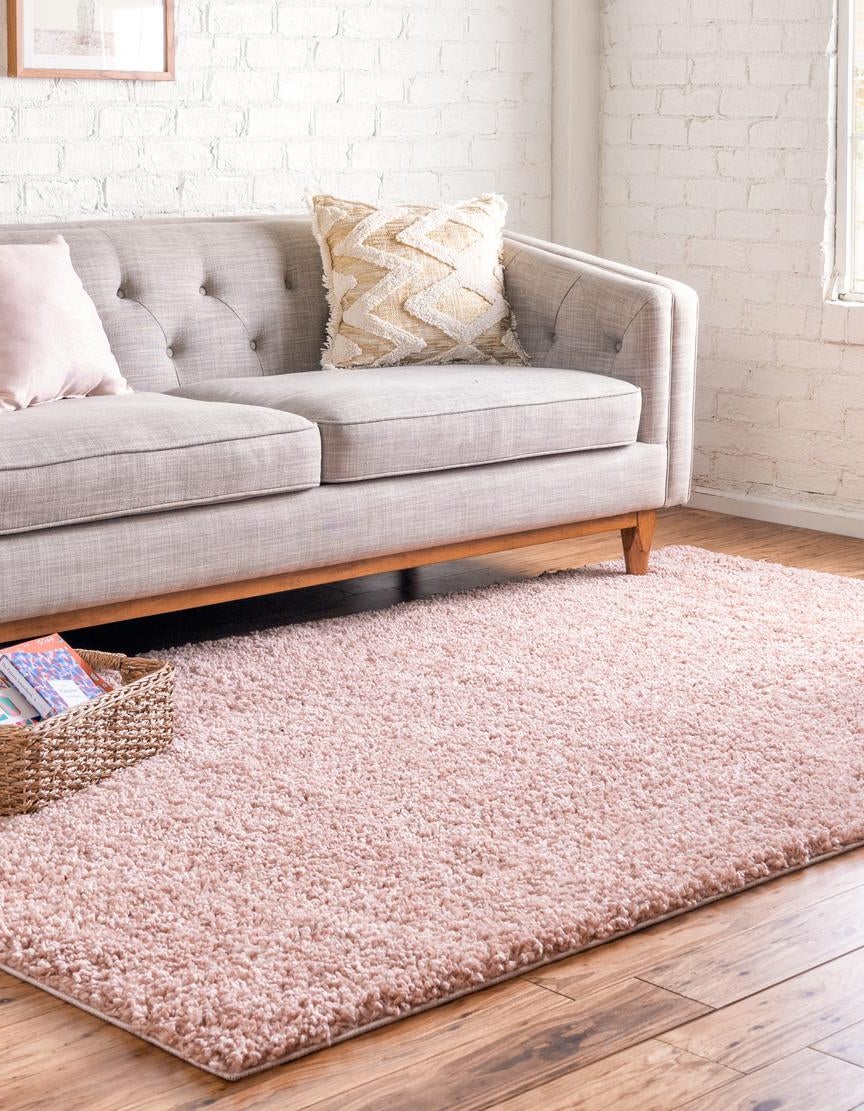 Rechteck Hochflorteppich Zermatt Shag in Rosa von Hadorn™ - Lifestyle Image