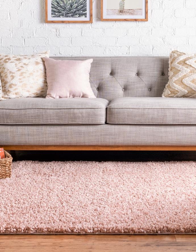 Rechteck Hochflorteppich Zermatt Shag in Rosa von Hadorn™ - Lifestyle Image