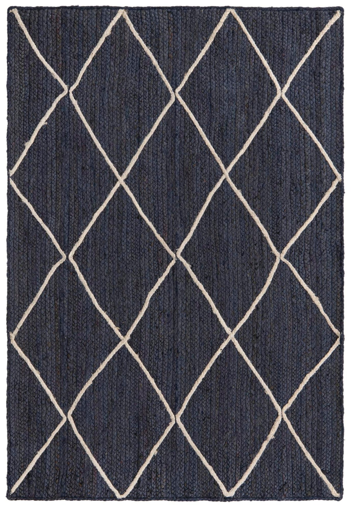 Rechteck Teppich Braided Jute in Blau von Hadorn™ - Lifestyle Image