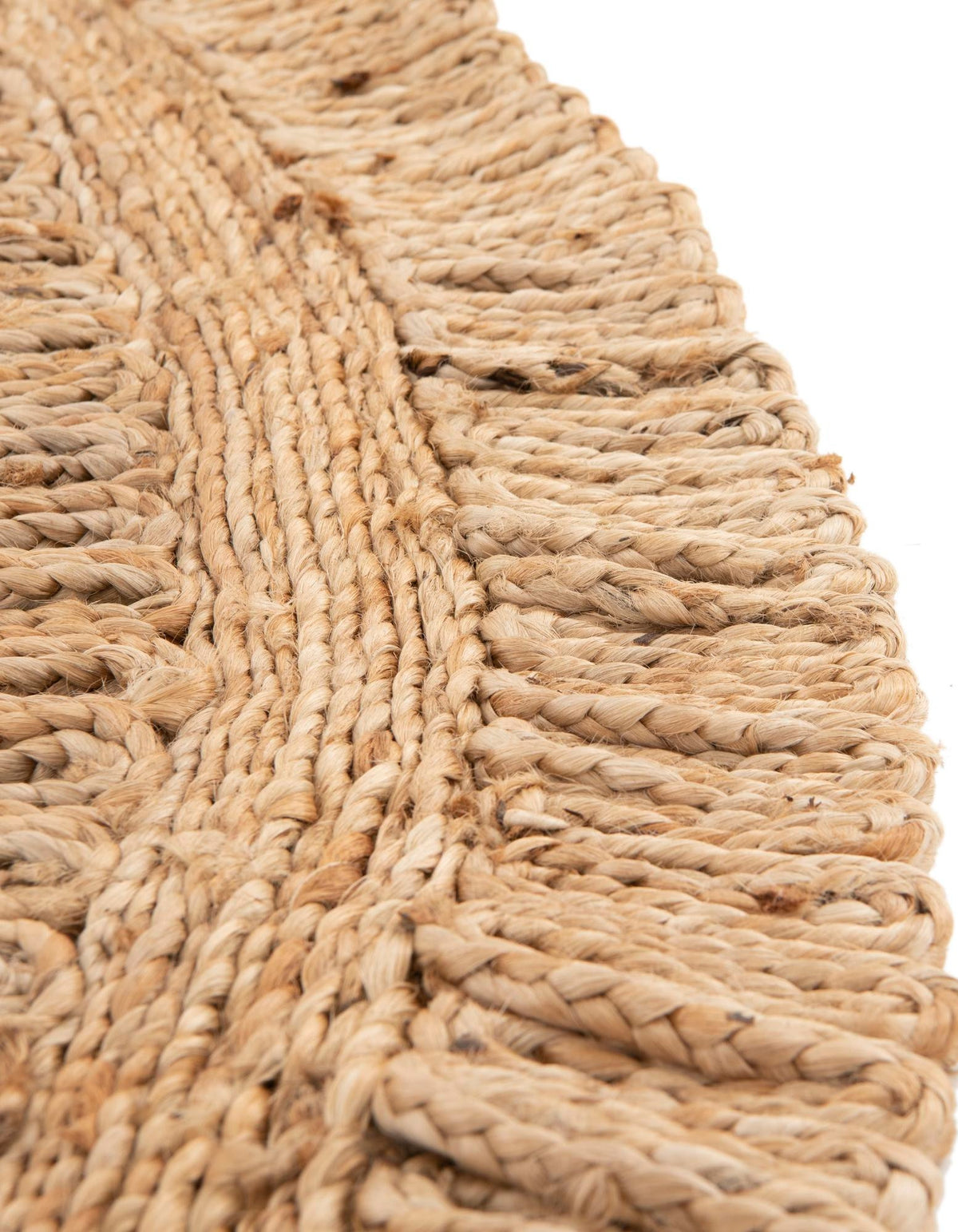 Rund Teppich Braided Jute in Natürlich von Hadorn™ - Lifestyle Image