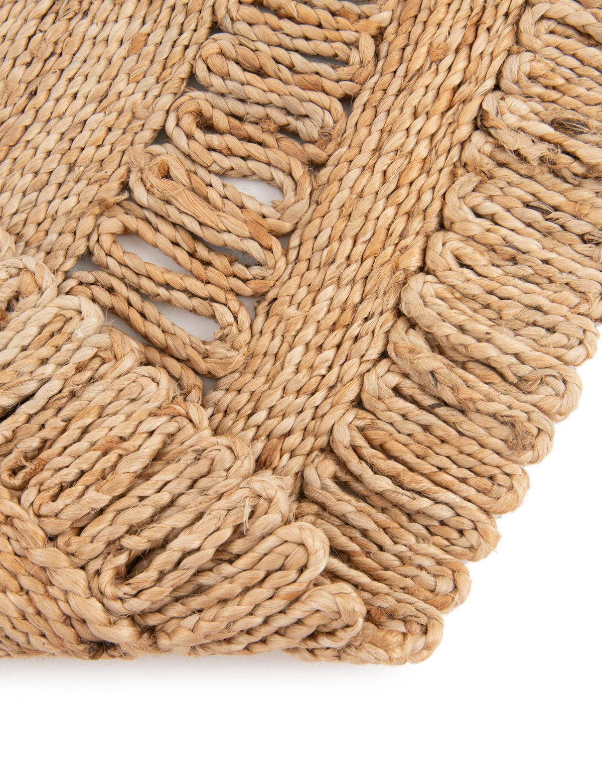Rund Teppich Braided Jute in Natürlich von Hadorn™ - Lifestyle Image