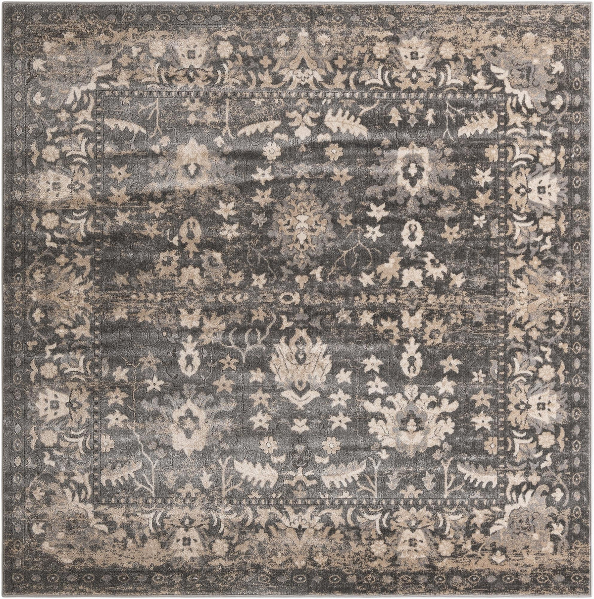 Quadratisch Teppich Oregon in Grau von Hadorn™ - Lifestyle Image