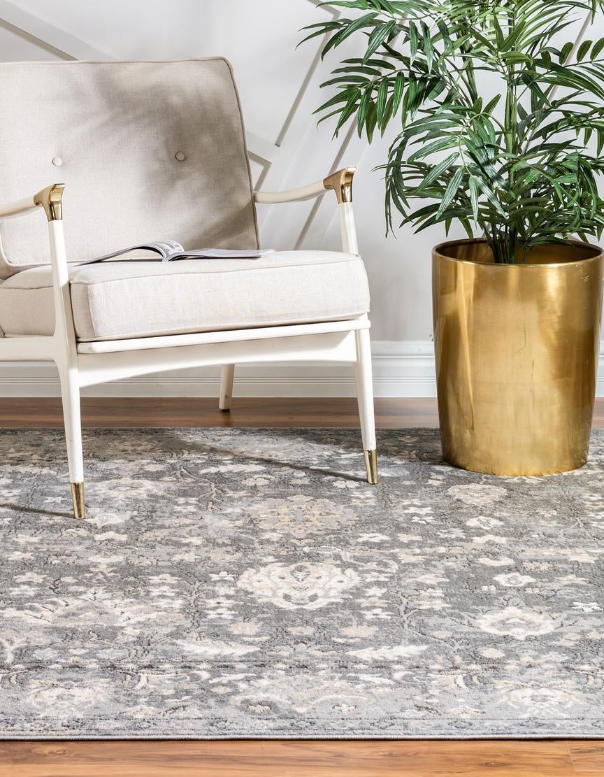 Quadratisch Teppich Oregon in Grau von Hadorn™ - Lifestyle Image