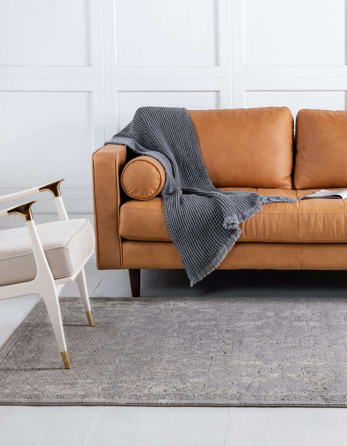 Quadratisch Teppich Oregon in Grau von Hadorn™ - Lifestyle Image