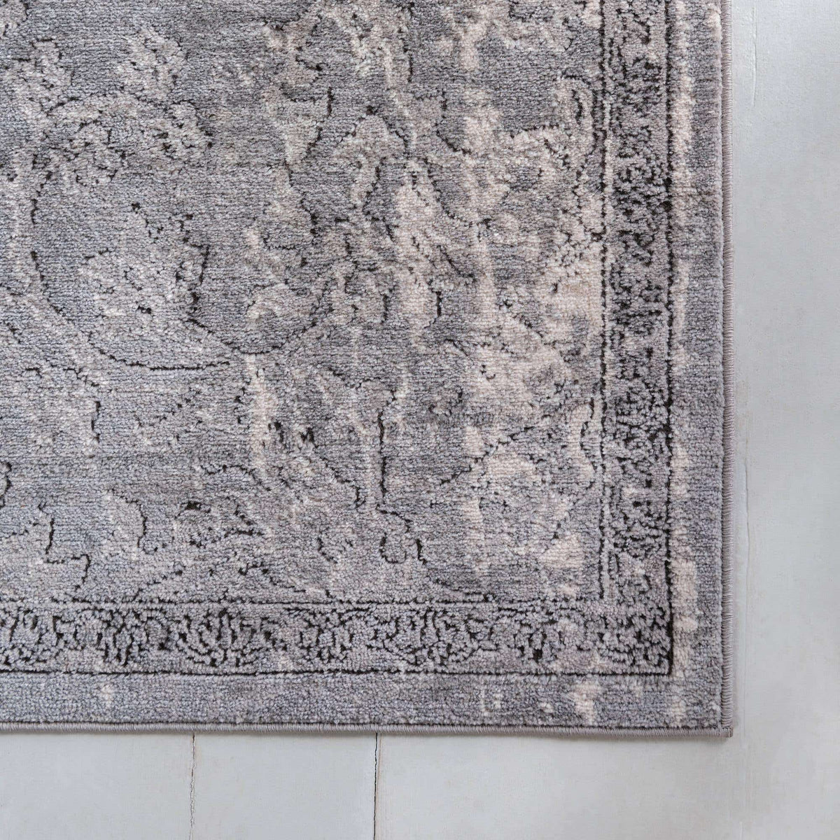 Quadratisch Teppich Oregon in Grau von Hadorn™ - Lifestyle Image