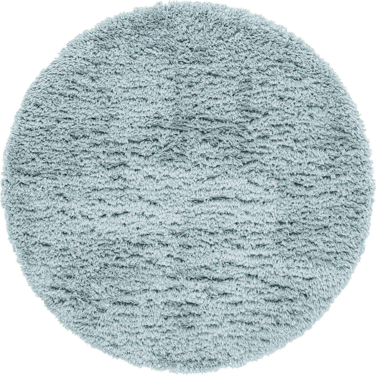 Rund Hochflorteppich Infinity Shag in Schieferblau von Hadorn™ - Lifestyle Image
