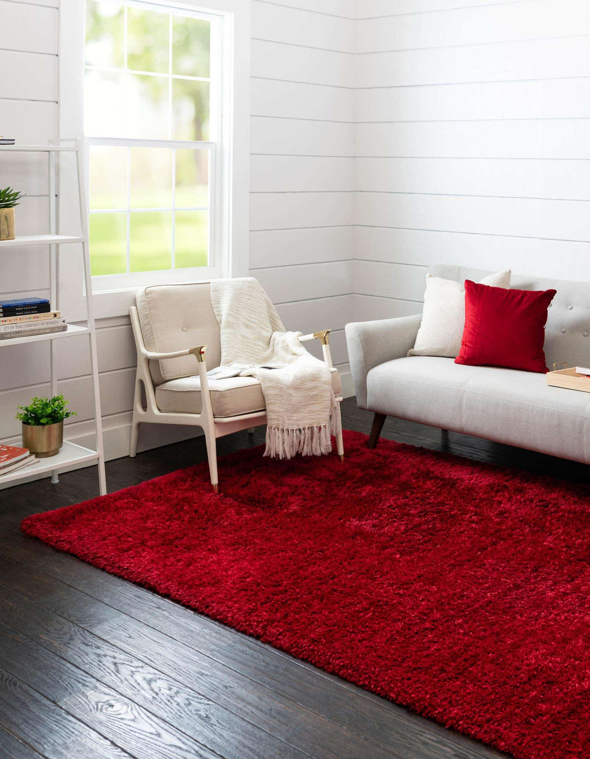 Rechteck Hochflorteppich Infinity Shag in Merlot von Hadorn™ - Lifestyle Image