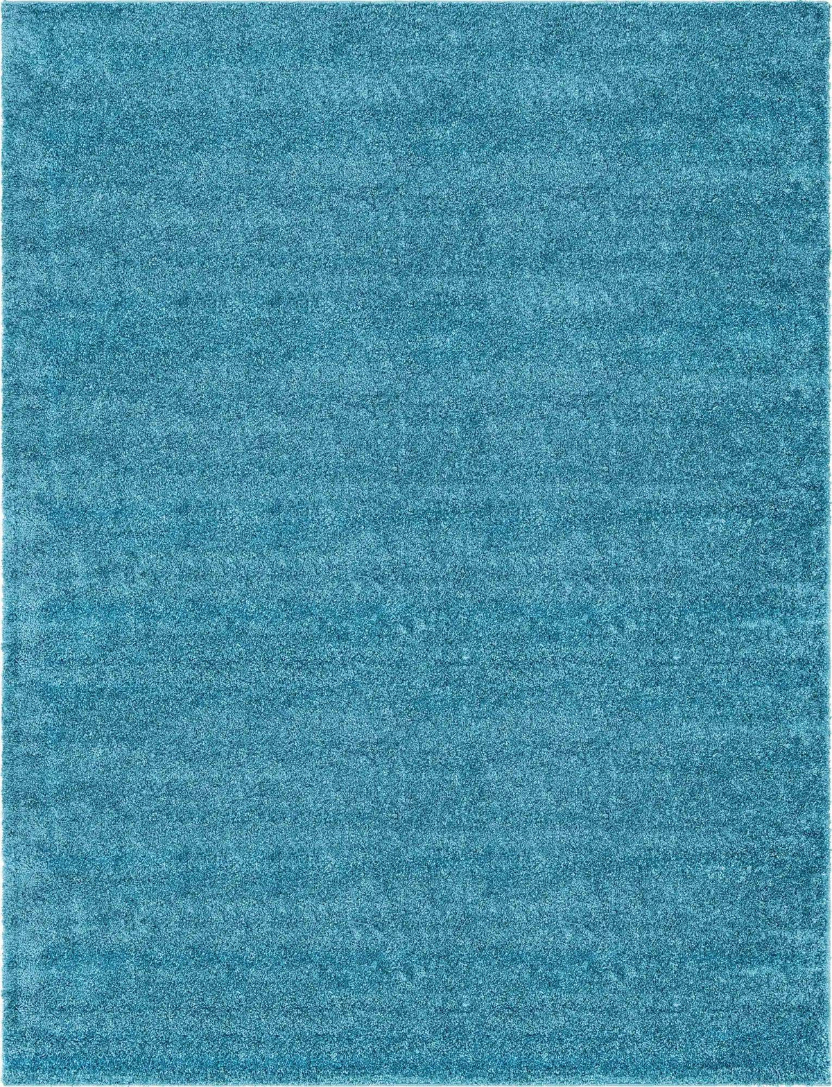 Rechteck Hochflorteppich Soft Solid Shag in Türkis von Hadorn™ - Lifestyle Image