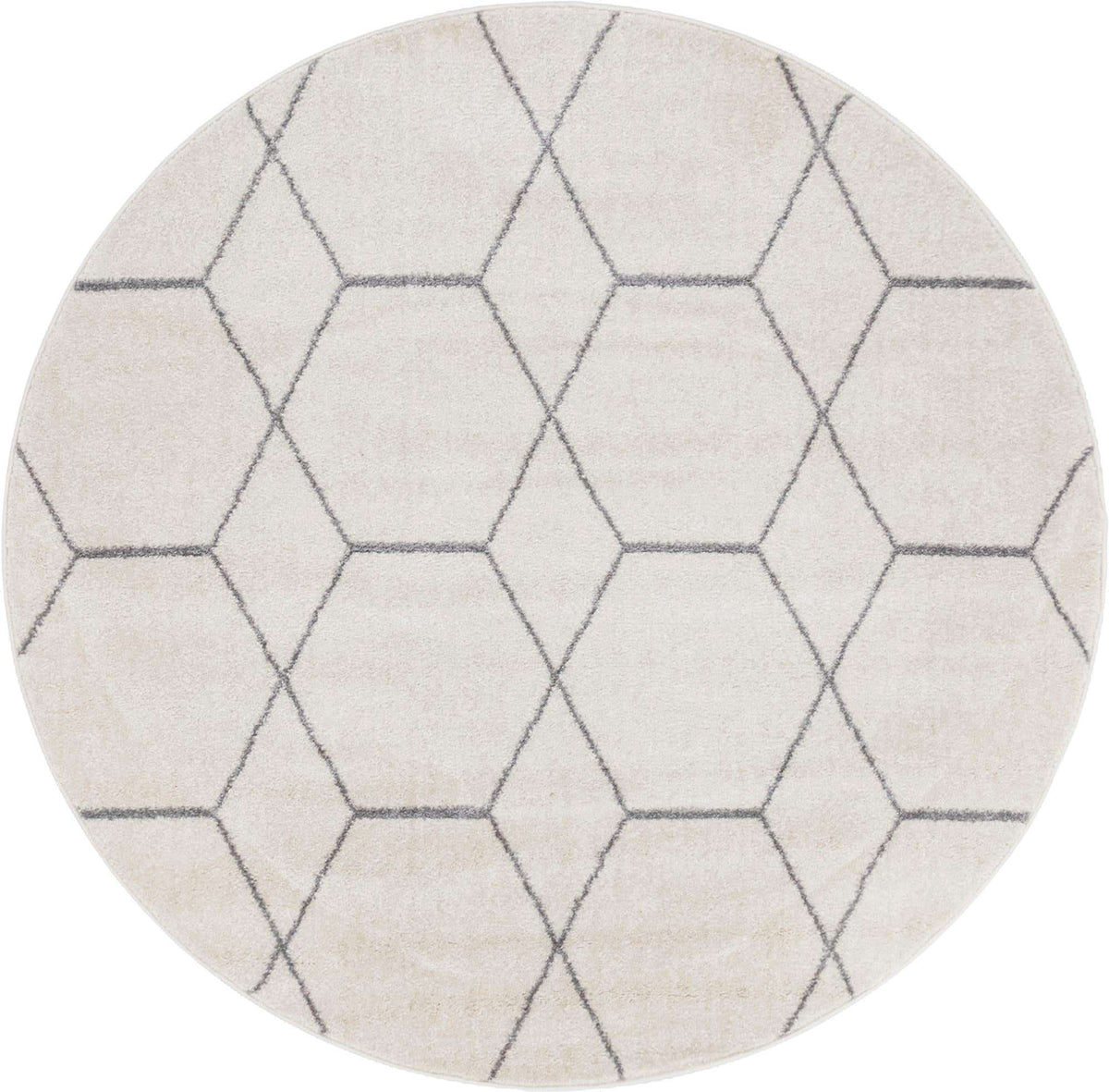 Rund Teppich Trellis Frieze in Beige von Hadorn™ - Lifestyle Image