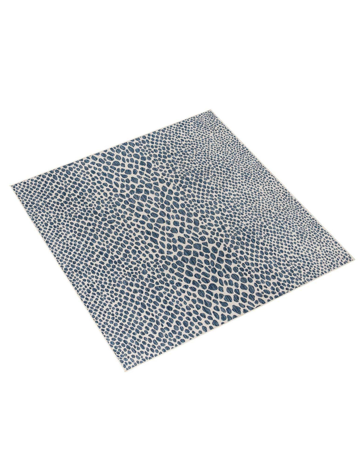 Quadratisch Outdoor Teppich Tulum Outdoor in Blau von Hadorn™ - Lifestyle Image