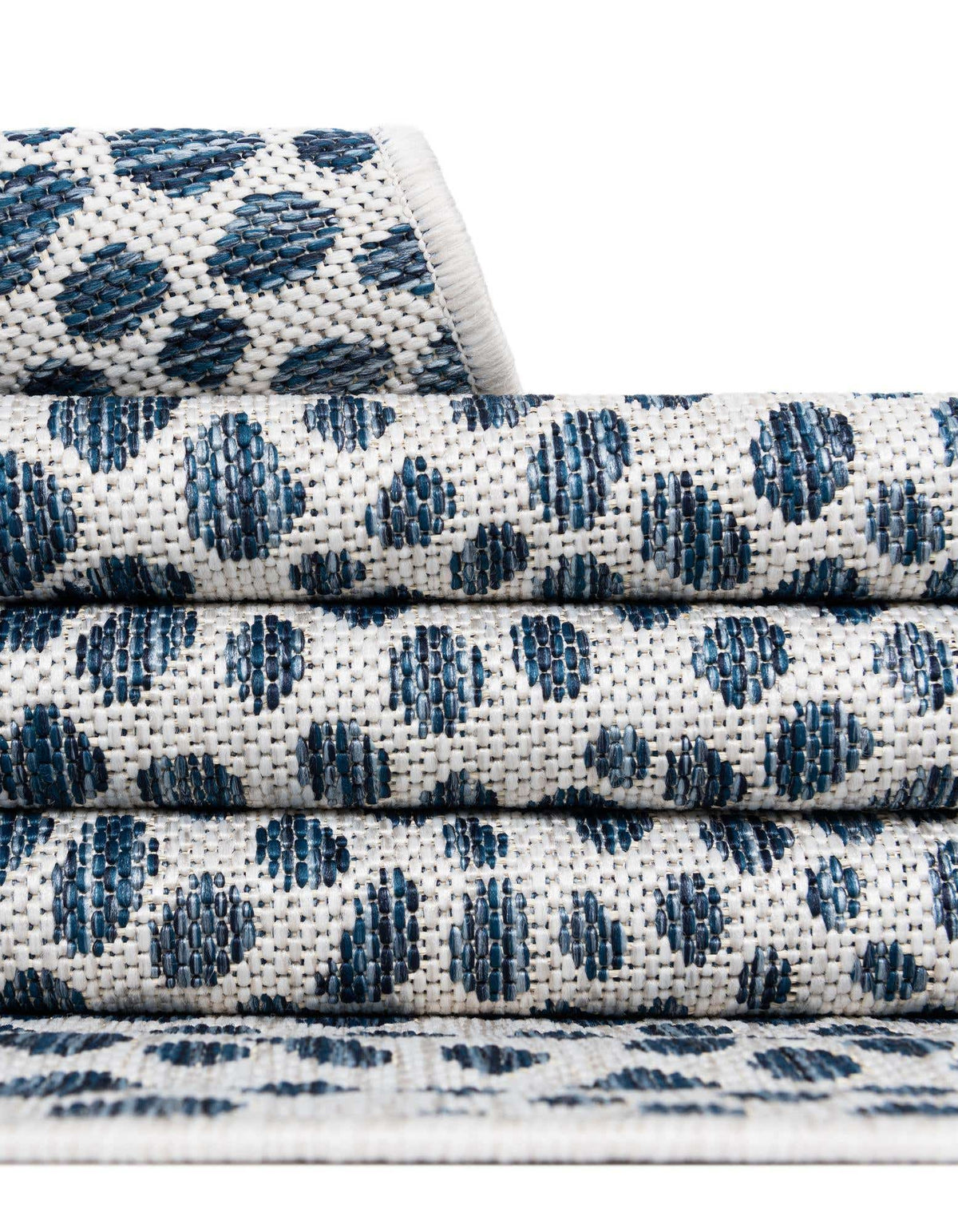 Oval Outdoor Teppich Tulum Outdoor in Blau von Hadorn™ - Lifestyle Image