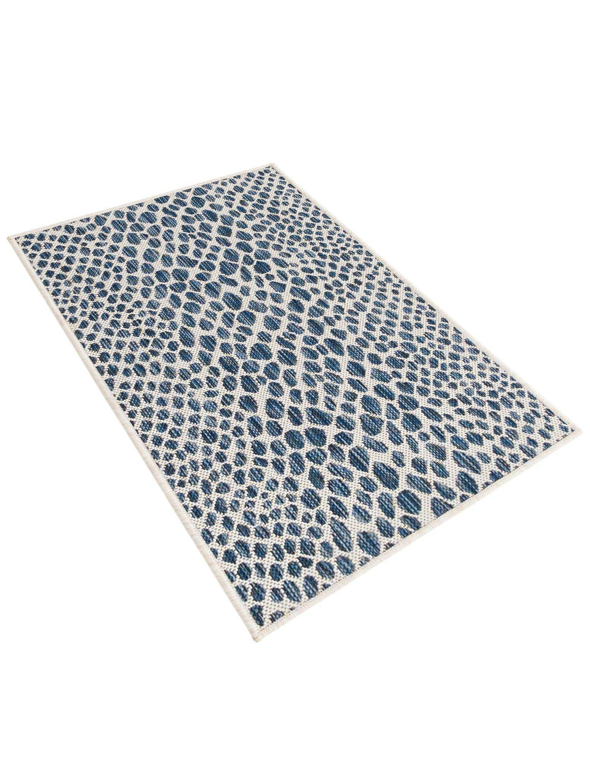 Rechteck Outdoor Teppich Tulum Outdoor in Blau von Hadorn™ - Lifestyle Image