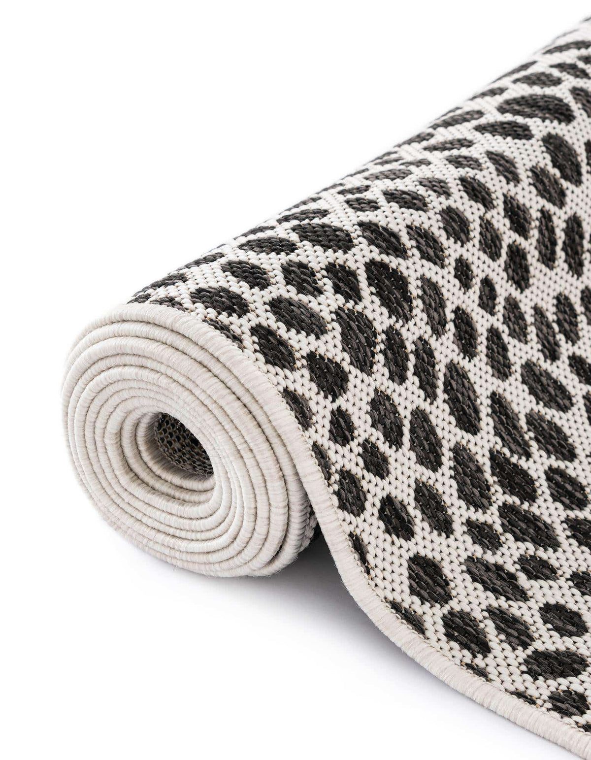 Rund Outdoor Teppich Tulum Outdoor in Schwarz von Hadorn™ - Lifestyle Image