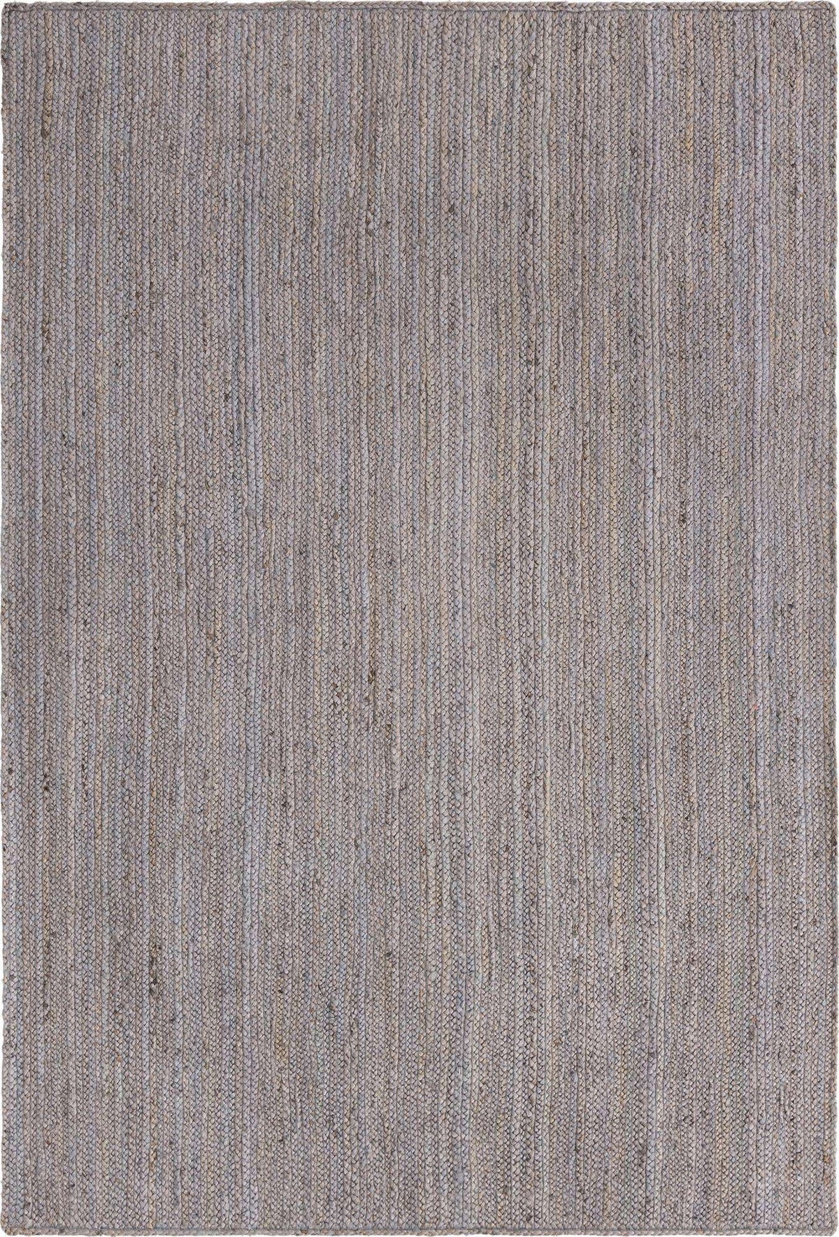 Rechteck Handgeflochten Teppich Braided Jute in Grau von Hadorn™ - Lifestyle Image