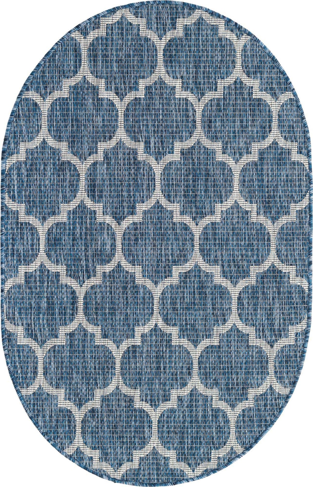 Oval Outdoor Teppich Tulum Outdoor in Marineblau von Hadorn™ - Lifestyle Image